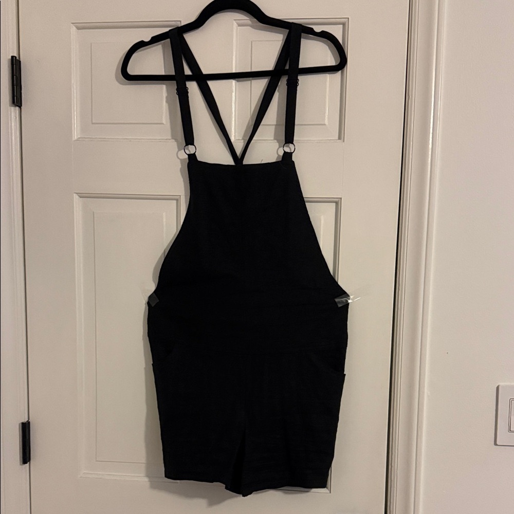 Torrid Black Over All Romper